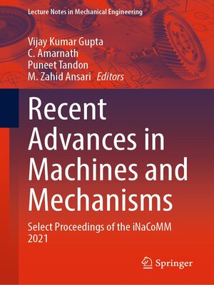 cover image of Recent Advances in Machines and Mechanisms